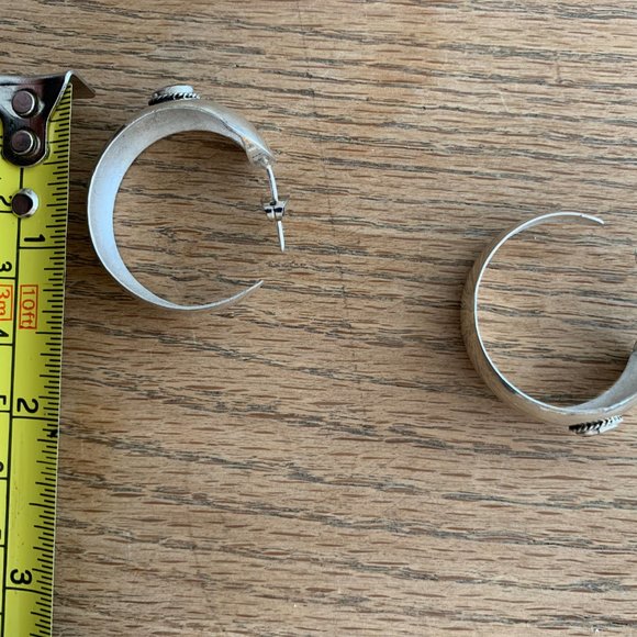 Sterling Silver Hoop Earrings - Picture 5 of 5